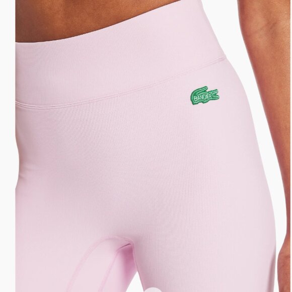 Lacoste x Bandier High-Waisted Leggings in Pink- S - Picture 7 of 12